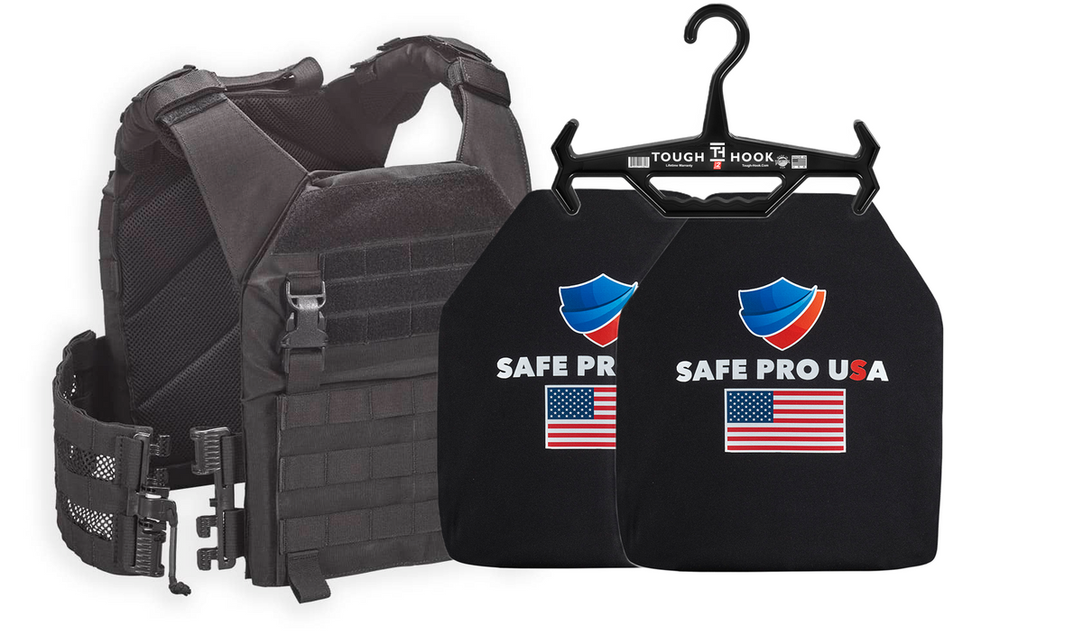 Kore Active Shooter Kit Level IV SP8 Plates + LOPC FREE Tough Hook Hanger