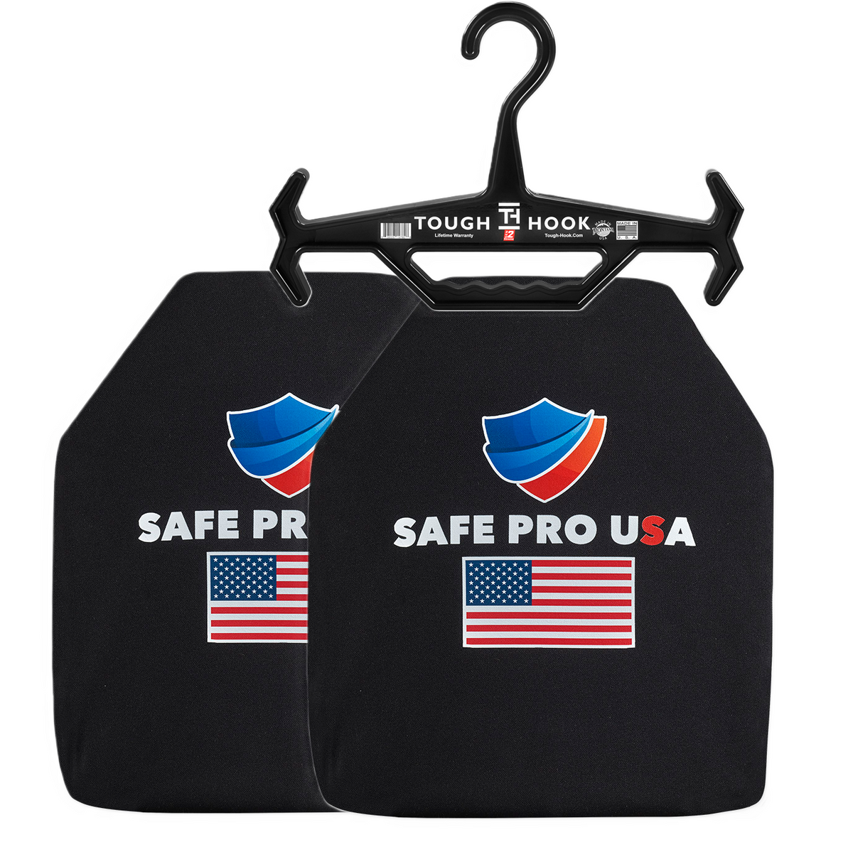 KORE Multi-Hit Ceramic Level IV Armor Plates Shooter's Cut 10" x 12" (Set of 2) FREE Tough Hook Hanger
