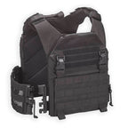 Black Lightweight Operational Plate Carrier (LOPC) from Chase Tactical on a white background