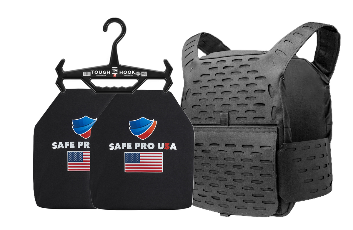 Kore Active Shooter Kit Level III+ SP17 Plates + Gunnar Carrier FREE Tough Hook Hanger