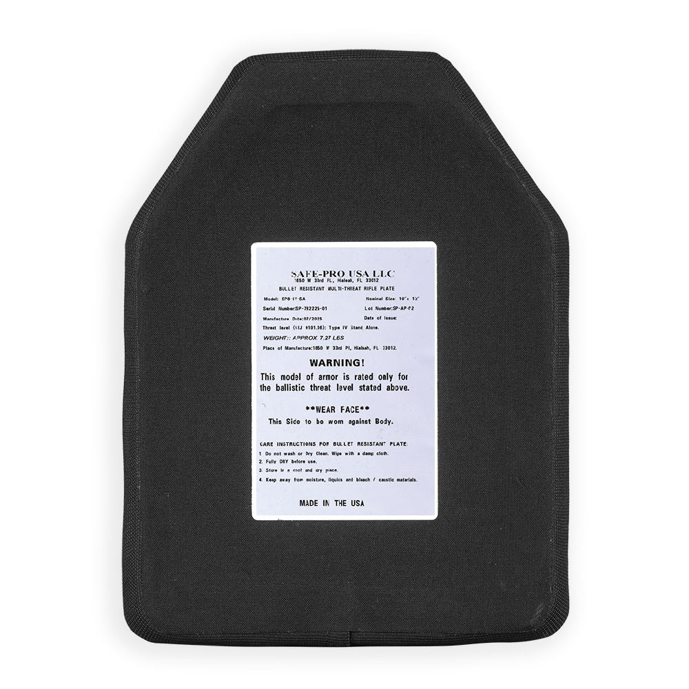 KORE Multi-Hit Ceramic Level IV Hard Armor Plates Shooter's Cut 10" x 12"