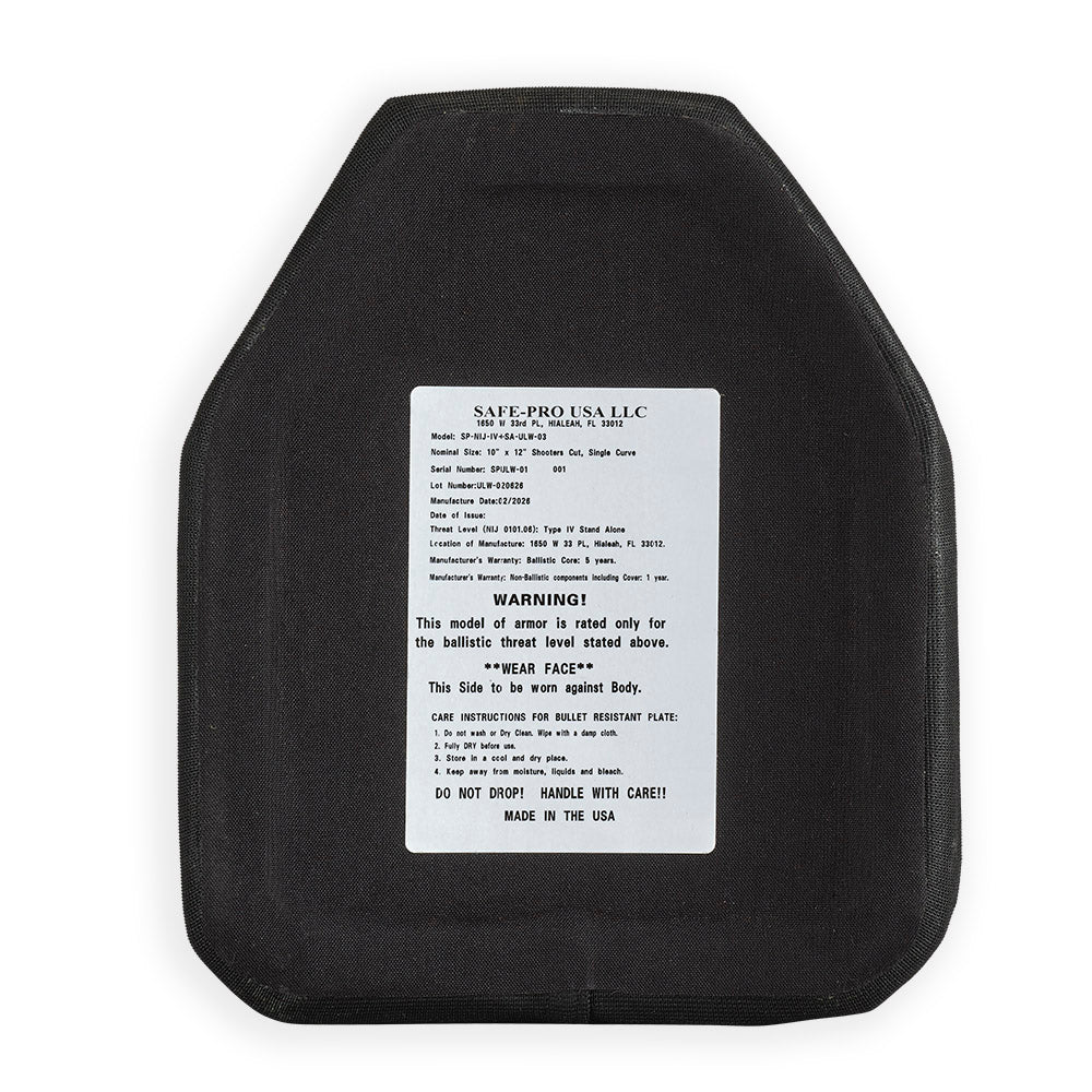 KORE Ultra-Lightweight Level IV Hard Armor Plates 10" x 12" (Set of 2)
